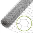 Kép 1/2 - Horganyzott csibefonat, 50 cm magas, 32x32 mm osztás, 0,7 mm huzalvastagság, 25 m hosszú tekercsben. Kiváló választás kisállatkerítésekhez, baromfihálóként és kertvédelemre.