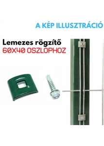 RH lemezes rögzítő táblás kerítéshez 4mm zöld PL