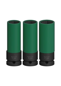 Bosch Pro Impact 3 részes 1/2" extra hosszú dugókulcs készlet műanyag borítással