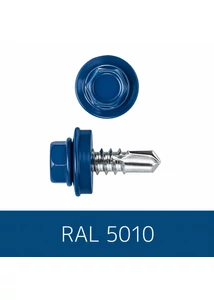 Önfúrós hatlapfejű csavar 4,8x19 DIN7504/K EPDM RAL5010 enciánkék