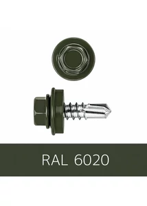 Önfúrós hatlapfejű csavar 4,8x19 DIN7504/K EPDM RAL6020 krómzöld