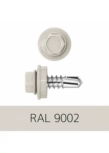 Önfúrós hatlapfejű csavar 4,8x19 DIN7504/K EPDM RAL9002 szürkésfehér