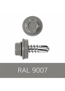 Önfúrós hatlapfejű csavar 4,8x19 DIN7504/K EPDM RAL9007 szürke-alu