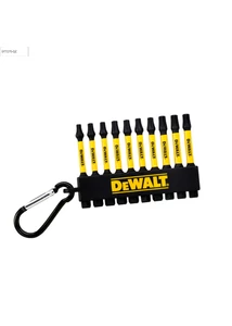DeWalt FLEXTORQ 10 db-os TORX bitkészlet 57 mm karabínerrel