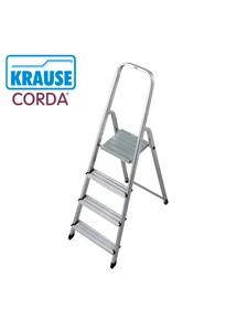 KRAUSE Corda háztartási létra 1x04 fokos – alumínium, 4 fokos létra