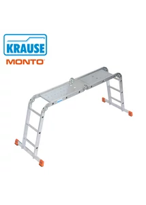 KRAUSE MultiMatic 4x3 csuklós létra acéllemez dobogóval