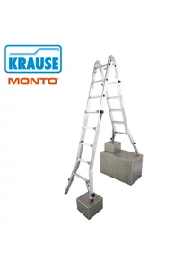 KRAUSE Monto TeleVario teleszkópos csuklólétra 4x5 fokos – szárhosszabbítókkal
