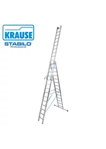 KRAUSE Stabilo sokcélú létra 3x14 fali vezetőgörgőkkel