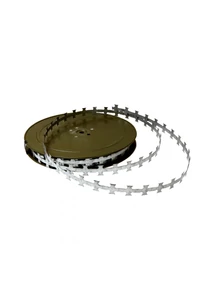 Pengés huzal szalag 20 mm szélességgel, 25 mm tüsketávolsággal, 50 m hosszban