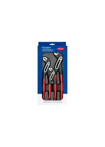 KNIPEX Alligator® vízpumpafogó készlet – 180 mm, 250 mm, 300 mm hosszúságban, 3 részes szett, króm-vanádium acél, professzionális kivitel