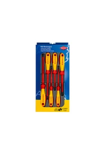 KNIPEX szigetelt csavarhúzó készlet – 6 részes VDE tanúsítvánnyal, ergonomikus markolattal, professzionális villanyszerelési munkákhoz