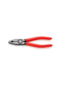 KNIPEX kombinált fogó fazettás vágóéllel – 180 mm, fekete atramentált kivitel
