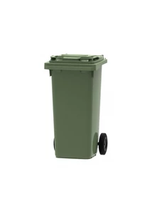 Háztartási kuka kerékkel, 240 literes, zöld