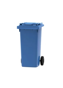 Háztartási kuka kerékkel, 240 literes, kék	