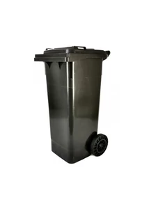 Háztartási kuka kerékkel, 80 literes, fekete