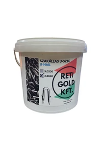 Szakállas horganyzott U-szög 3,8×40 mm, 5 kg kiszerelésben
