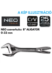 NEO csavarkulcs 8" ALIGATOR 0-32 mm / 25 év Garancia!