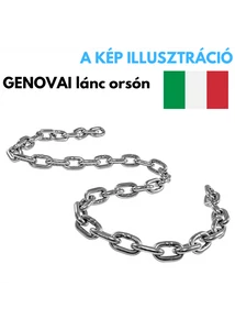 Genovai lánc orsón 5,5 mm (22) horganyzott acélból, 350 kg teherbírással, 35 m hosszban
