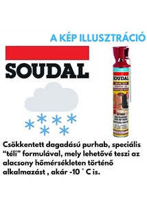 Soudal ablak-ajtó kézi purhab téli -10fokig 750ml