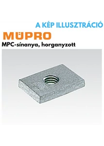 Müpro kettős sínanya M10 38/24–40/120 profilhoz horganyzott