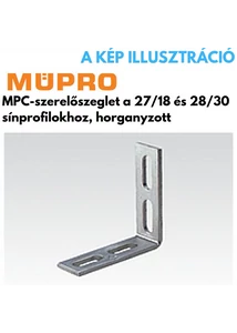 Müpro MPC szerelő szeglet 90° 27/18 és 28/30 profilhoz horganyzott