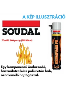 Soudal tűzgátló purhab 750ml