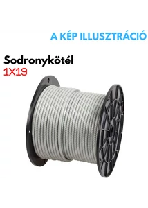 Sodronykötél horganyzott 1,0mm 20m T1x19 EN 12385-4