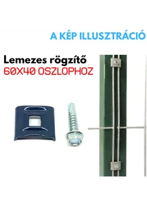 Lemezes rögzítő táblás kerítéshez 4mm RAL7016 antracit
