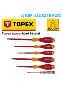 TOPEX csavarhúzó készlet +fázisceruza 1000V 6 részes
