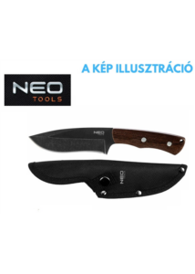 NEO Túlélő kés, 23 cm, rozsdamentes acél, fa markolat, penge: 12cm