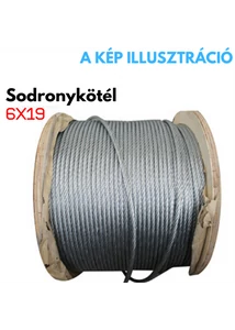 Sodronykötél horganyzott 6,0mm 100m T6x19 +FC EN 12385-4