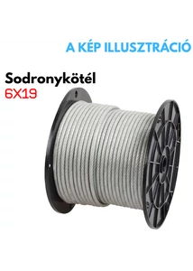 Sodronykötél horganyzott 6,0mm 20m T6X19+FC EN 12385-4