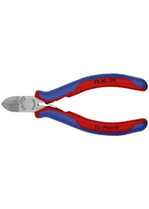 Knipex oldalcsípőfogó többkomponensű burkolattal, 125mm fazetta nélküli vágóéllel