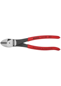 Knipex erő kímélő oldalcsípőfogó műanyaggal bevonva, 200mm fazettás vágóéllel