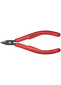 Knipex elektronikai oldalcsípőfogó műanyag burkolattal, 125mm fazettás vágóéllel