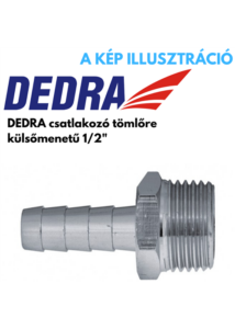 DEDRA csatlakozó tömlőre külsőmenetű 1/4" 8mm