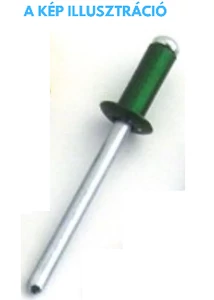 Alu-acél félgömbfejű nyitott popszegecs (AST) 3,2x8mm RAL6005