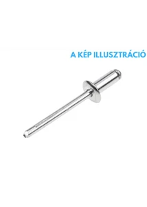 Alu-acél félgömbfejű nyitott popszegecs (AST) 3,2x8mm RAL9006