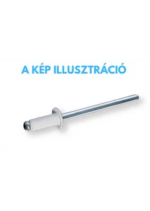 Alu-acél félgömbfejű nyitott popszegecs (AST) 3,2x8mm RAL9016