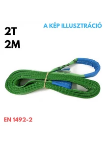 Műanyag emelőheveder EN1942-2 teherbírás: 2T, hosszúság: 2m
