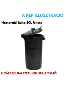 Háztartási kuka 50L fekete 500174