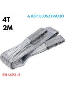 Műanyag emelőheveder EN1942-2 teherbírás: 4T, hosszúság: 2m