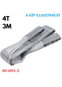 Műanyag emelőheveder EN1942-2 teherbírás: 4T, hosszúság: 3m