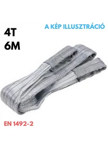 Műanyag emelőheveder EN1942-2 teherbírás: 4T, hosszúság: 6m