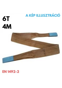 Műanyag emelőheveder EN1942-2 teherbírás: 6T, hosszúság: 4m