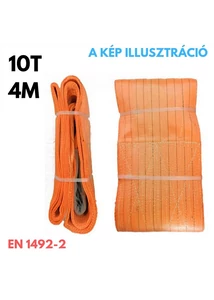 Műanyag emelőheveder EN1942-2 teherbírás: 10T, hosszúság: 4m
