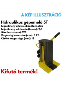 Hidraulikus gépemelő 5T