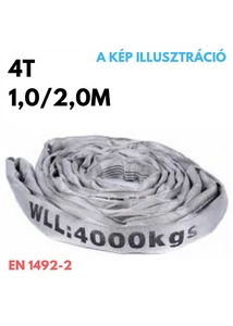 Emelőkötél-körkötél EN1942-2 teherbírás: 4T, hosszúság: 1,0/2,0m