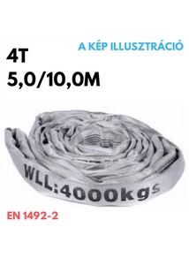 Emelőkötél-körkötél EN1942-2 teherbírás: 4T, hosszúság: 5,0/10,0m