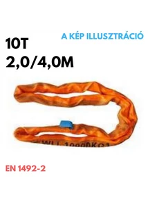 Emelőkötél-körkötél EN1942-2 teherbírás: 10T, hosszúság: 2,0/4,0m